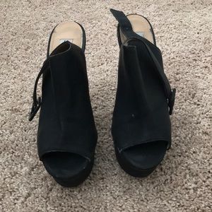 Black platform heels